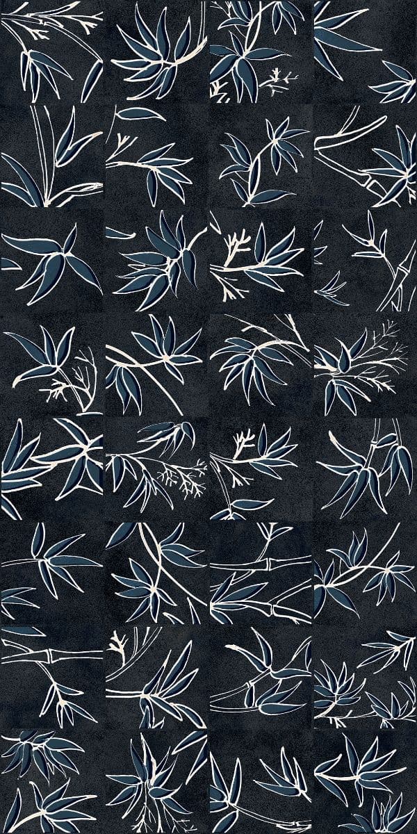 GRLF Premium Botanical Leaf Decore Vitrified Tile (600x1200mm)