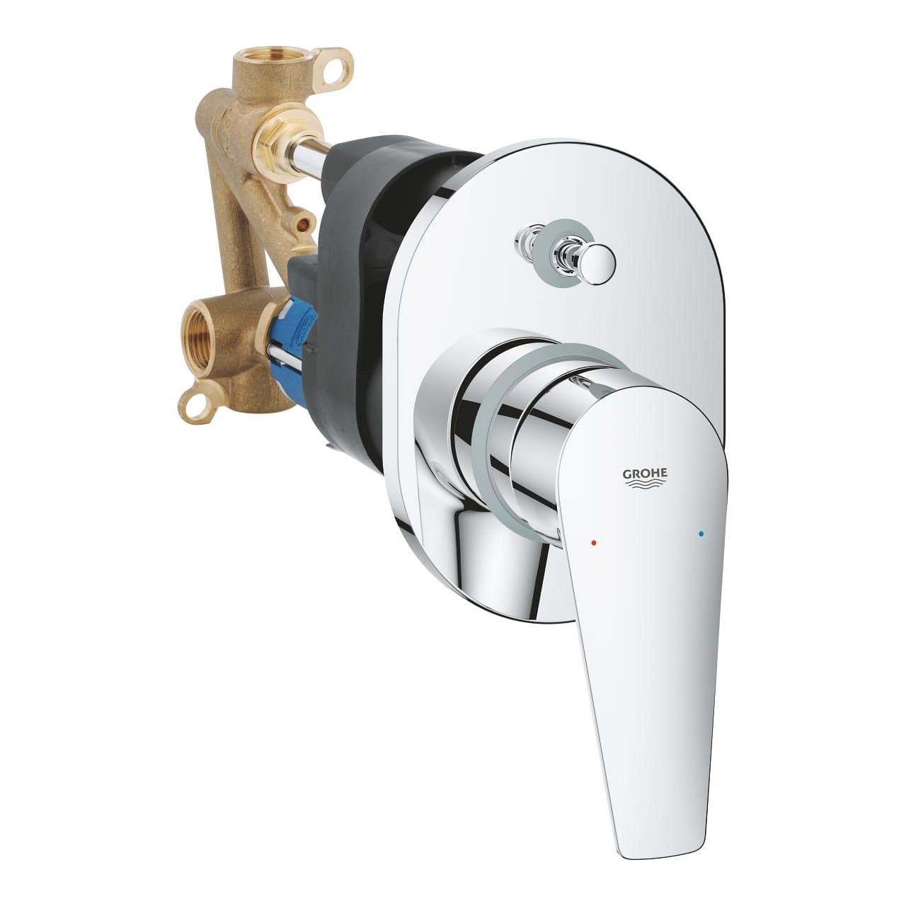 BauEdge Single-lever diverter bath mixer 1/2″