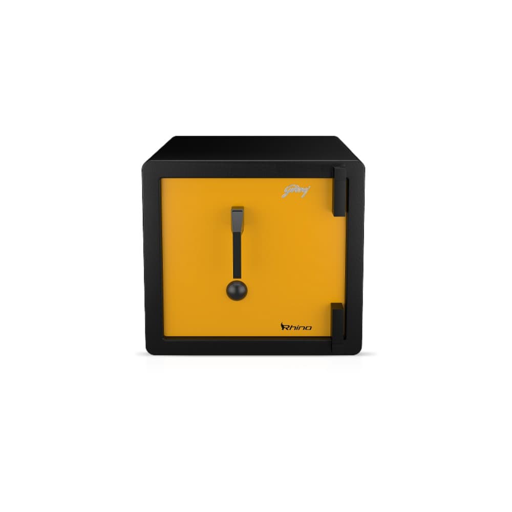 Godrej Rhino V1 55L Manual Key Lock Home Locker (Gold & Black)