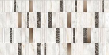 Linear Mosaic Cream GVT Tile