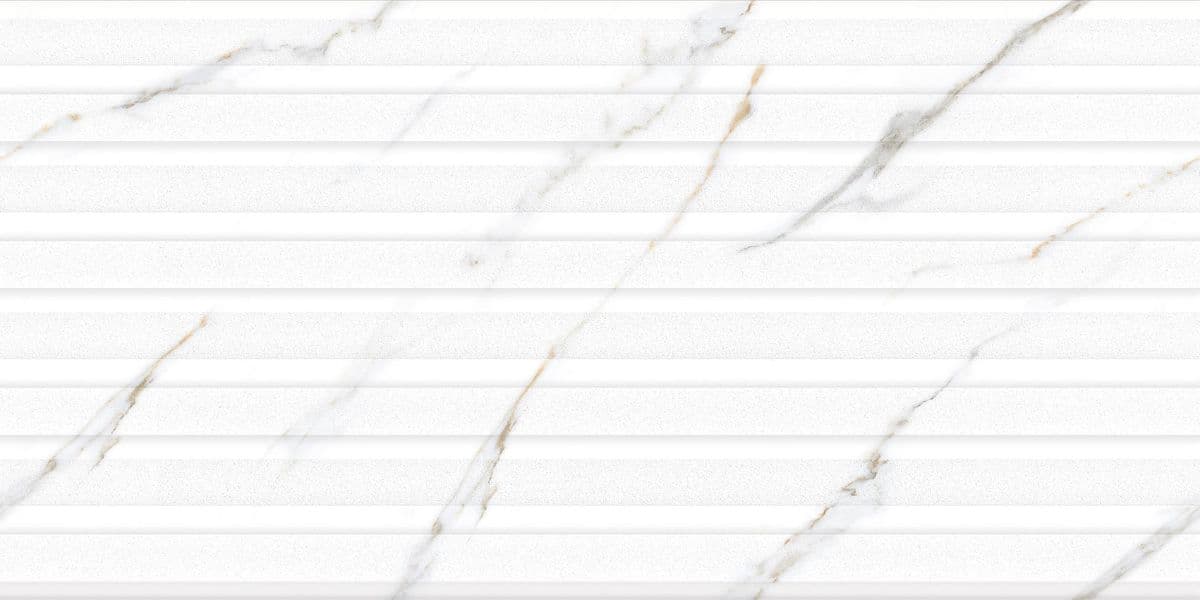 White Marble Ripple Shimmer Vitrified Tile (600x1200mm)